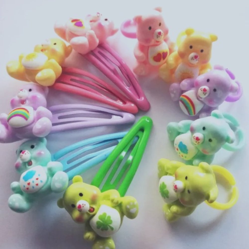 accessoire for girl  clip hair and ring fit